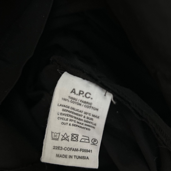 A.P.C. black dress with lace up collar Sz.34 - Picture 5 of 5